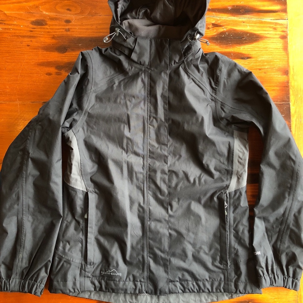 Eddie Bauer rain jacket, black, size M